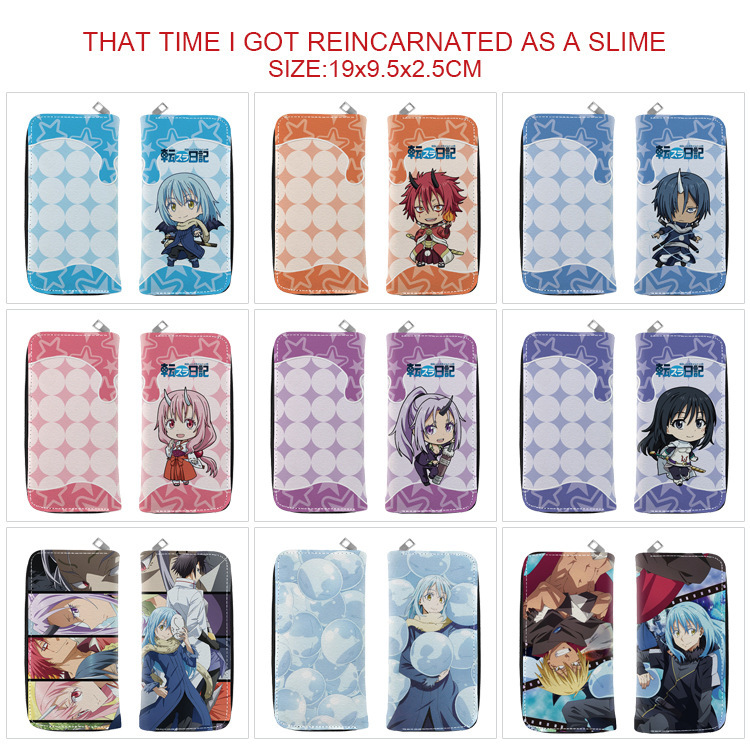About I Reincarnated as a Slime Zipper Wallet Wallet Ticket Holder Anime Long Wallet Clutch Coin Purse