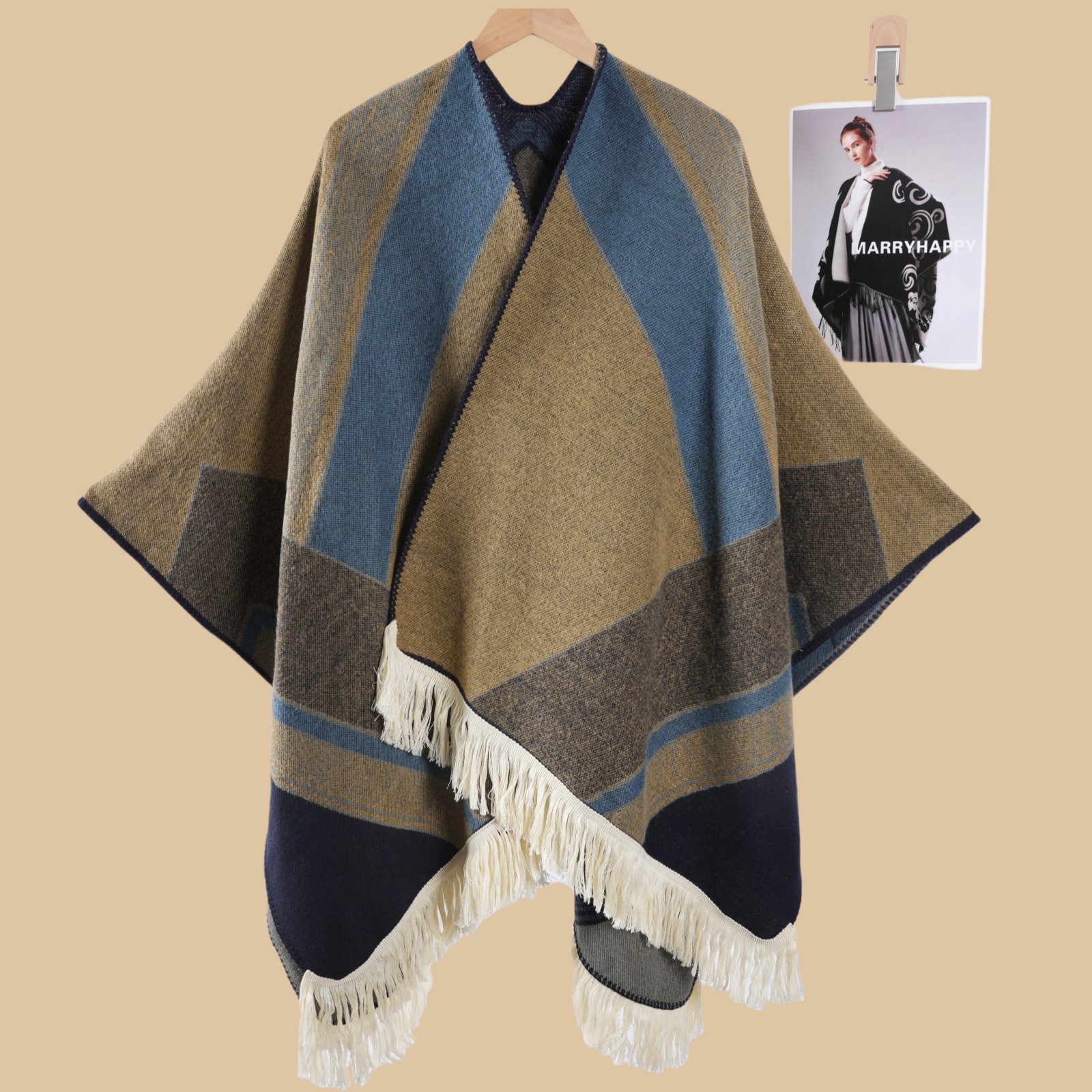 Damas retrógrado estilo nacional de lujo chal de viaje con una capa de capa de viaje del noroeste grande chal de horquilla nuevo