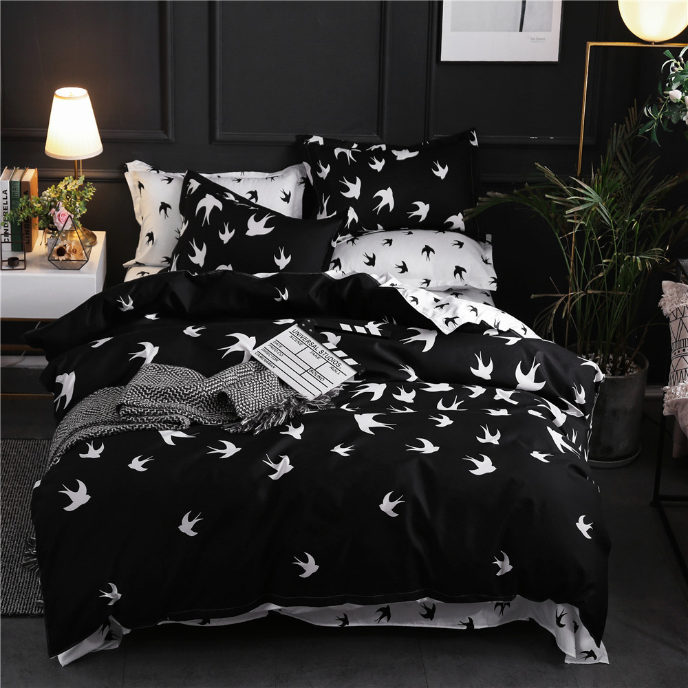 跨境电商亚马逊速卖通欧美家纺床上用品星球几何图被套枕套三套件