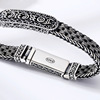 Bracelet suitable for men and women with letters, trend retro accessory, wholesale, silver 925 sample, European style