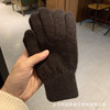 Gloves, winter cute fleece keep warm men's set for elementary school students for beloved, 2023 collection, Korean style, wholesale