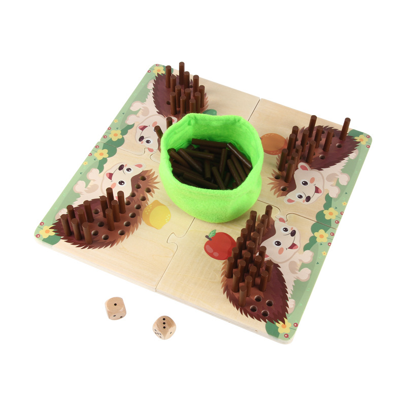 Amazon hedgehog stick puzzle game exercise children's early education puzzle sensory stick puzzle toy