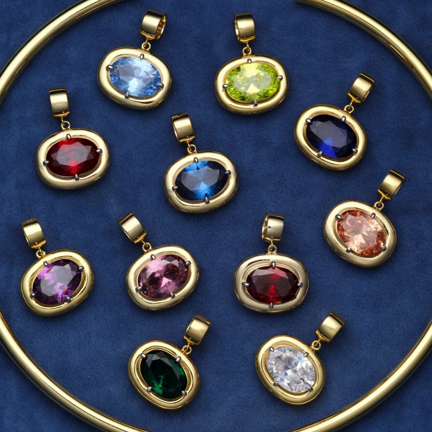 Large Sugar Cube Oval DIY Free Assembly Twelve Birthstone Colorful Zircon Keychain Accessories