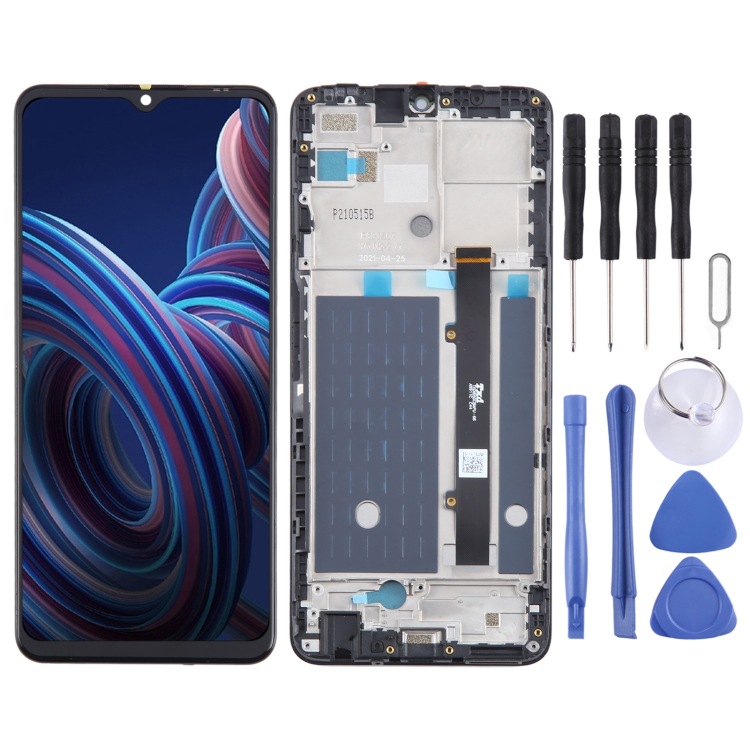 El conjunto táctil LCD con marco es adecuado para ZTE Blade A73 4G 7060 / ZTE Blade V2020 Smart 8010