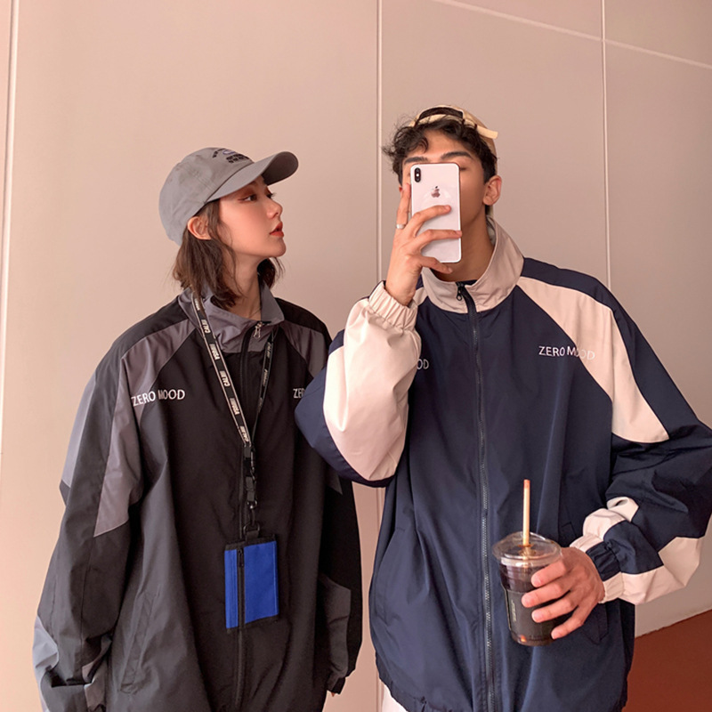 Frito calle pu guapo chaqueta de primavera y otoño estilo coreano moda personalidad costura hiphop chaqueta High Street oversize top