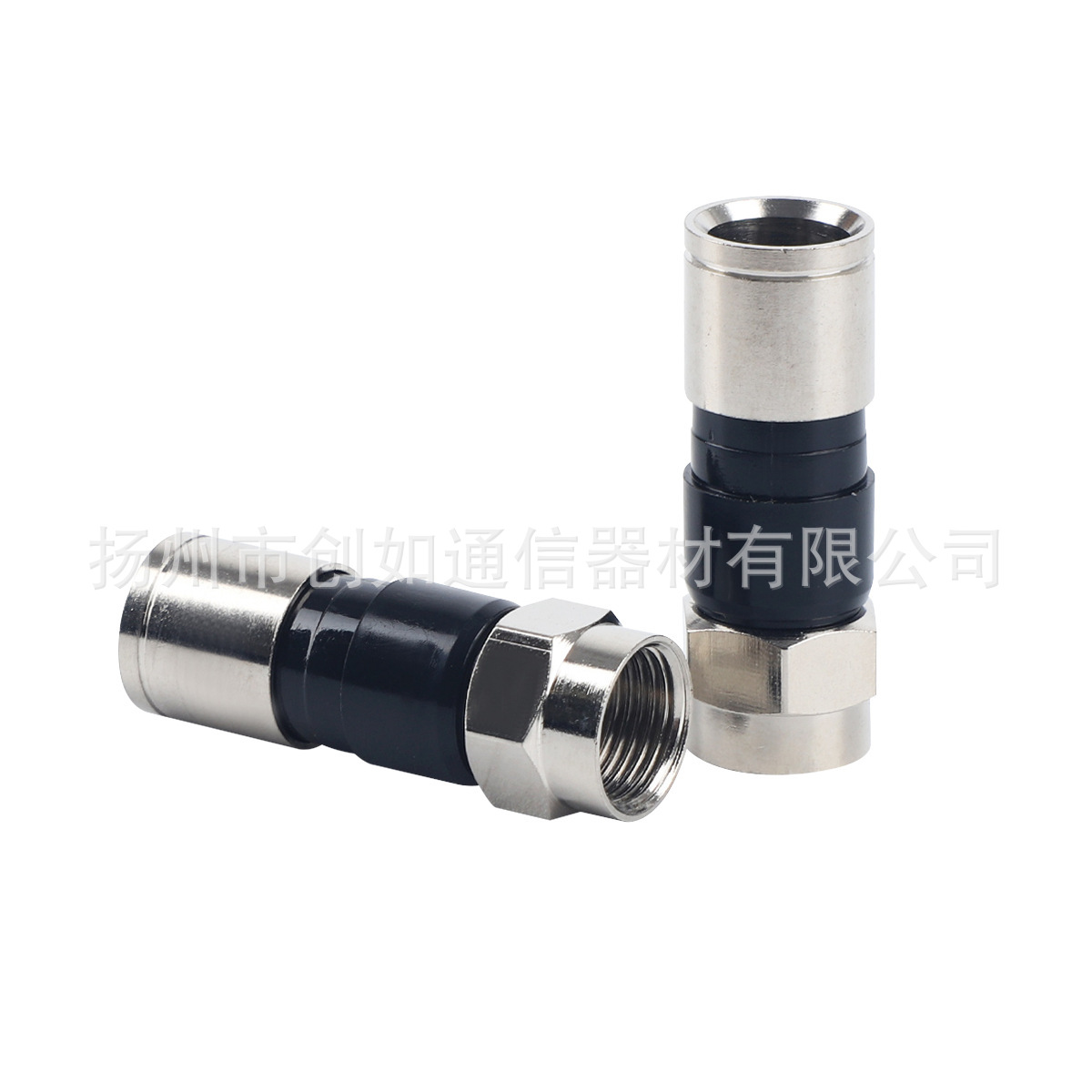 RG59挤压32mm英制 挤压75-4公头 RG59接头 压接式 分支分配器f头