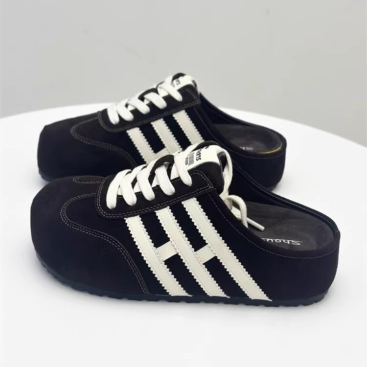 Zapatos de mujer Bocken Perezoso con un pedazo 2026 zapatillas de cabeza de bolsa de caqui de camisa universal zapatillas de mujer image 4