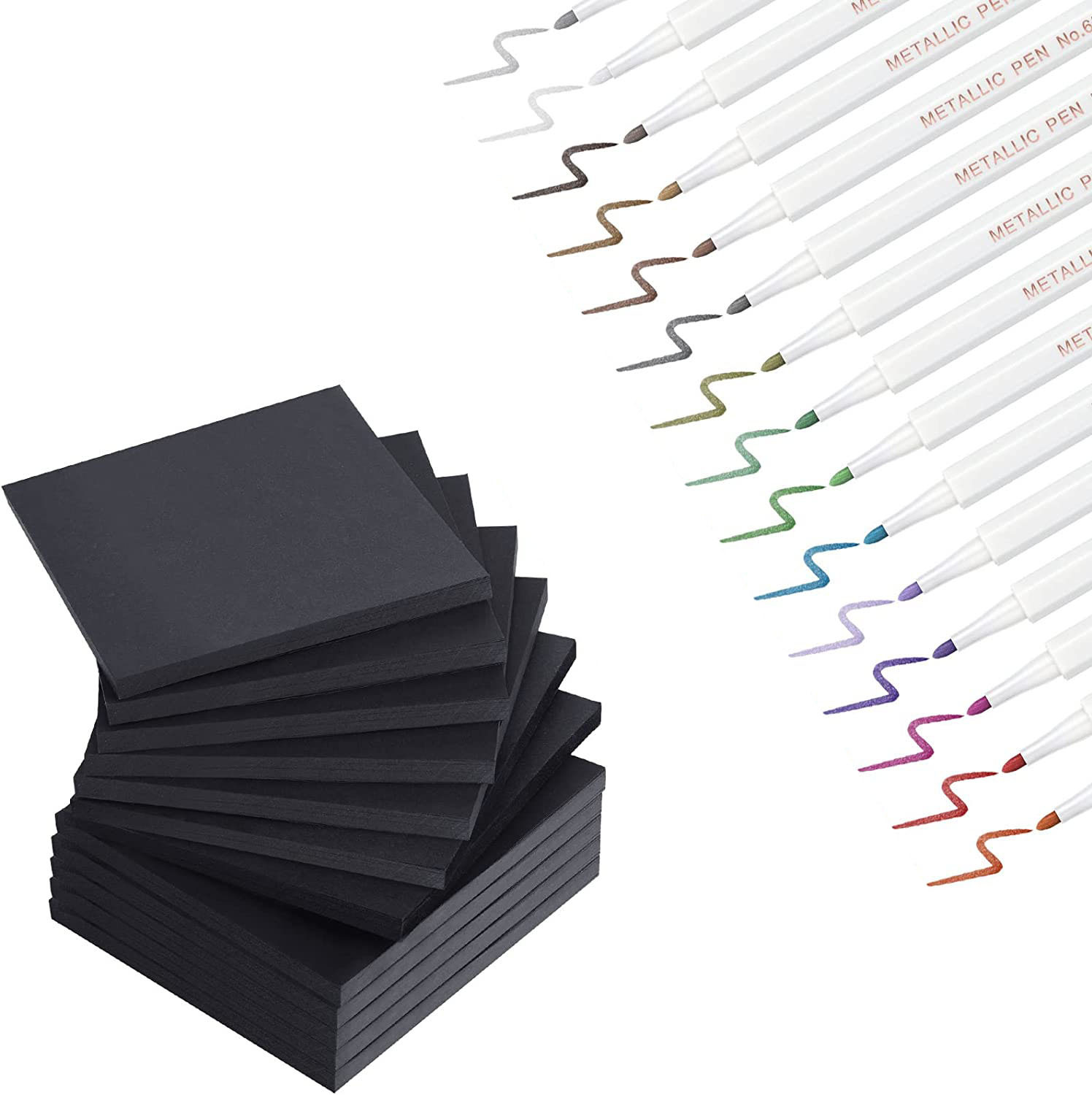 검정색 포스트잇 순수 검정색 메모지 학생 메시지 노트북 사무용품 접착식 메모장 수첩