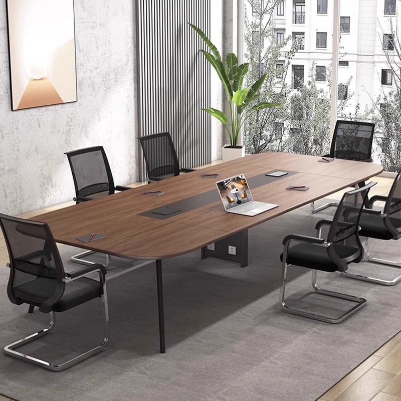 Simple Modern Conference Table Long Table Large Conference Room Meeting Training Table Staff Negotiation Office Table and Chair Combination