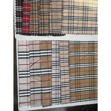 色织格子布面料 衬衫双色布 西装里料  高档里料TC 全涤