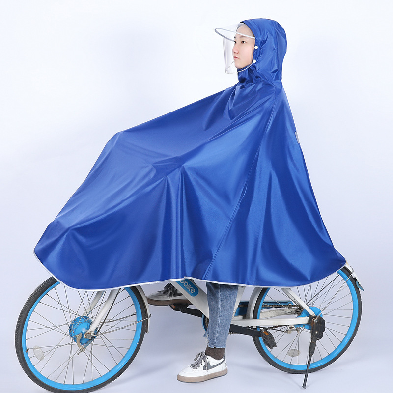 レインコート 自転車 中学生 男女兼用 成長型 全身 シングルサイクリング マウンテンバイク ポンチョ|undefined