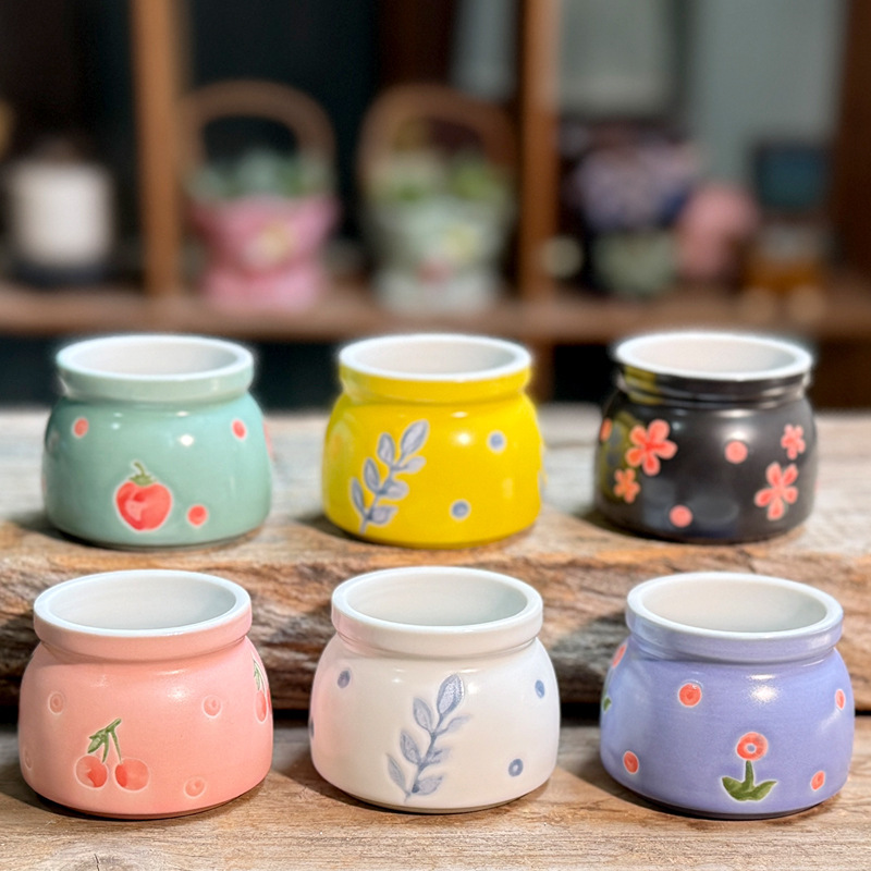 New Korean-Style Hand-Painted Succulent Thumb Pot Creative Ceramic Home Indoor Rustic Pottery Simple Succulent Personality Fresh New Korean-Style Hand-Painted Succulent Thumb Pot Creative Ceramic Home Indoor Rustic Pottery Simple Succulent Personality Fresh