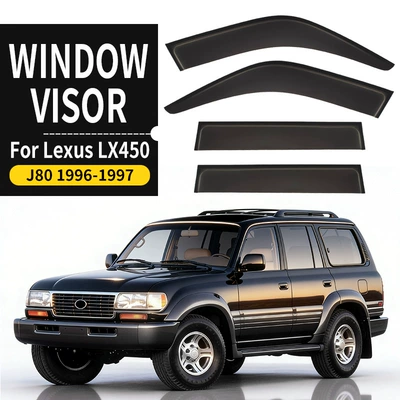 LX500 Window visor, Rain shield - standard-packing-without-logo-lexus-lx450-mk1-j80-1996-1997-no-bright-strips-wb-rain-shield