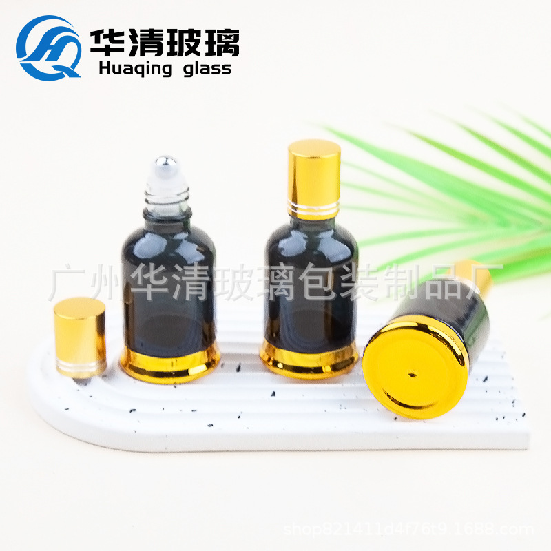 现货20ml30ml50ml透明钢珠托底瓶避光按压喷雾瓶玻璃精油瓶分装瓶|undefined