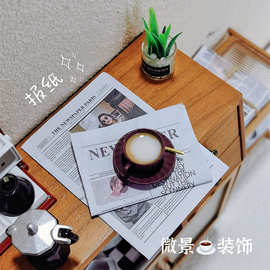 娃娃屋配件1：12创意微缩食玩场景玩具模型场景迷你报纸摆设 B106