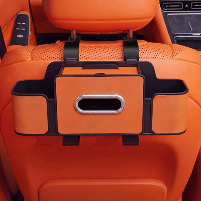 Car seat back storage box, Car tissue box/set - seat-four-in-one-storage-box-4th-generation-orange