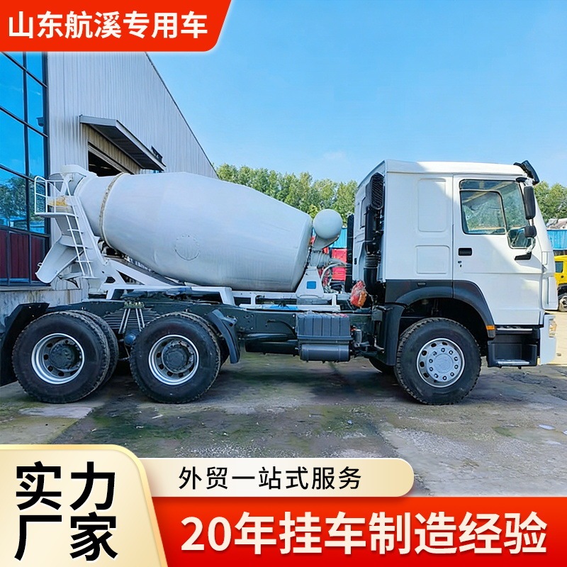Cross-Border Export of Howo Dual-Drive Tractor Trucks with 371 Horsepower and 375 Horsepower Transport Heavy-Duty Engine Semi-Trailer Tractors