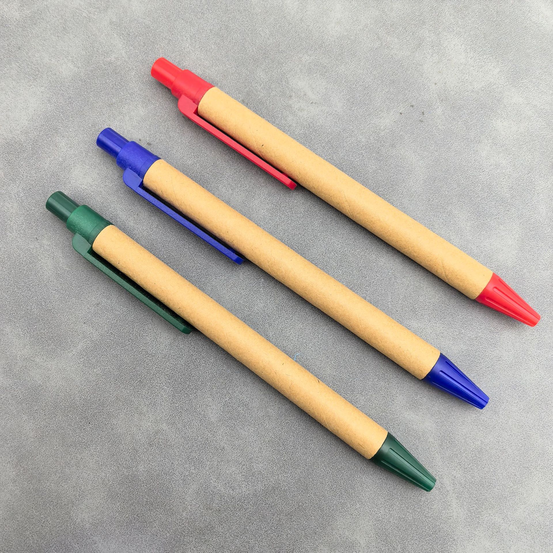 Mayorista kraft plástico pulsar bolígrafo publicitario regalos bolígrafo de papel tubo bolígrafo de cuaderno bolígrafo de promoción de comercio exterior bolígrafo publicitario