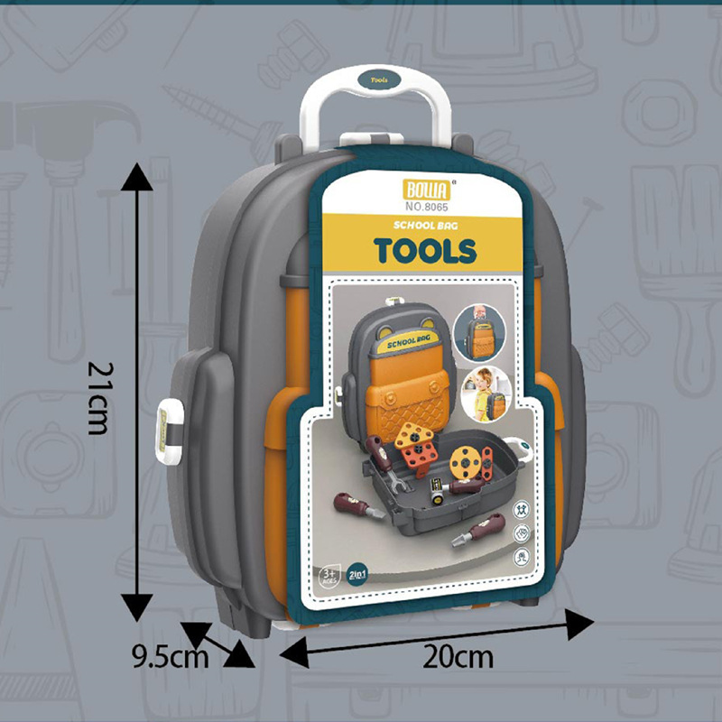 Bolsa de hombro de simulación para niños transfronterizos cocina vajilla postre doctor herramienta donut play House pequeña mochila de juguete