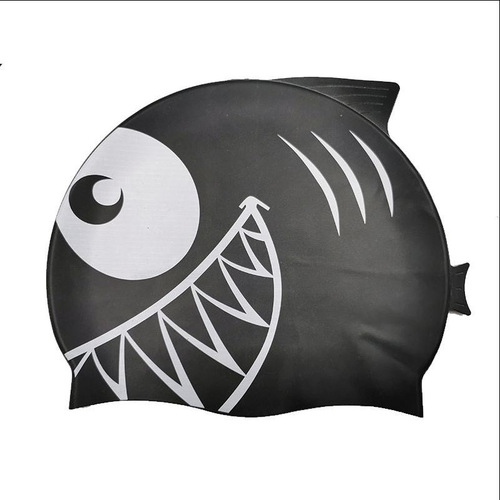 Pure silicone ear protection swimming cap, children's advertising swimming cap, solid color silicone swimming cap, children's fish-shaped cap