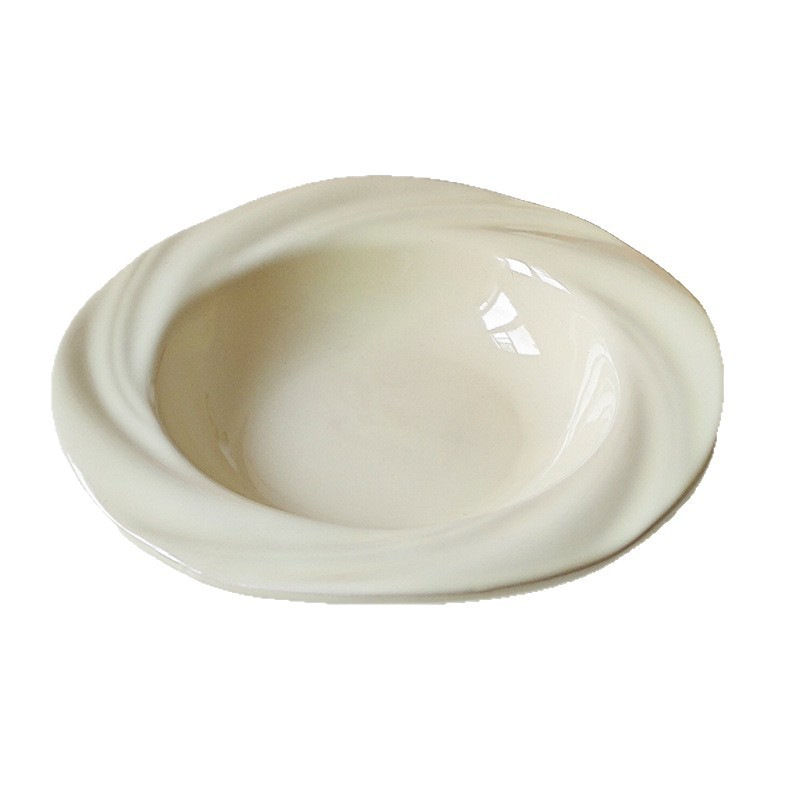 Plato de cerámica simple personalizado Plato de sombrero de paja de color bajo vidriado Exportación transfronteriza Plato de filete exclusivo Plato redondo Vajilla de cerámica image 11