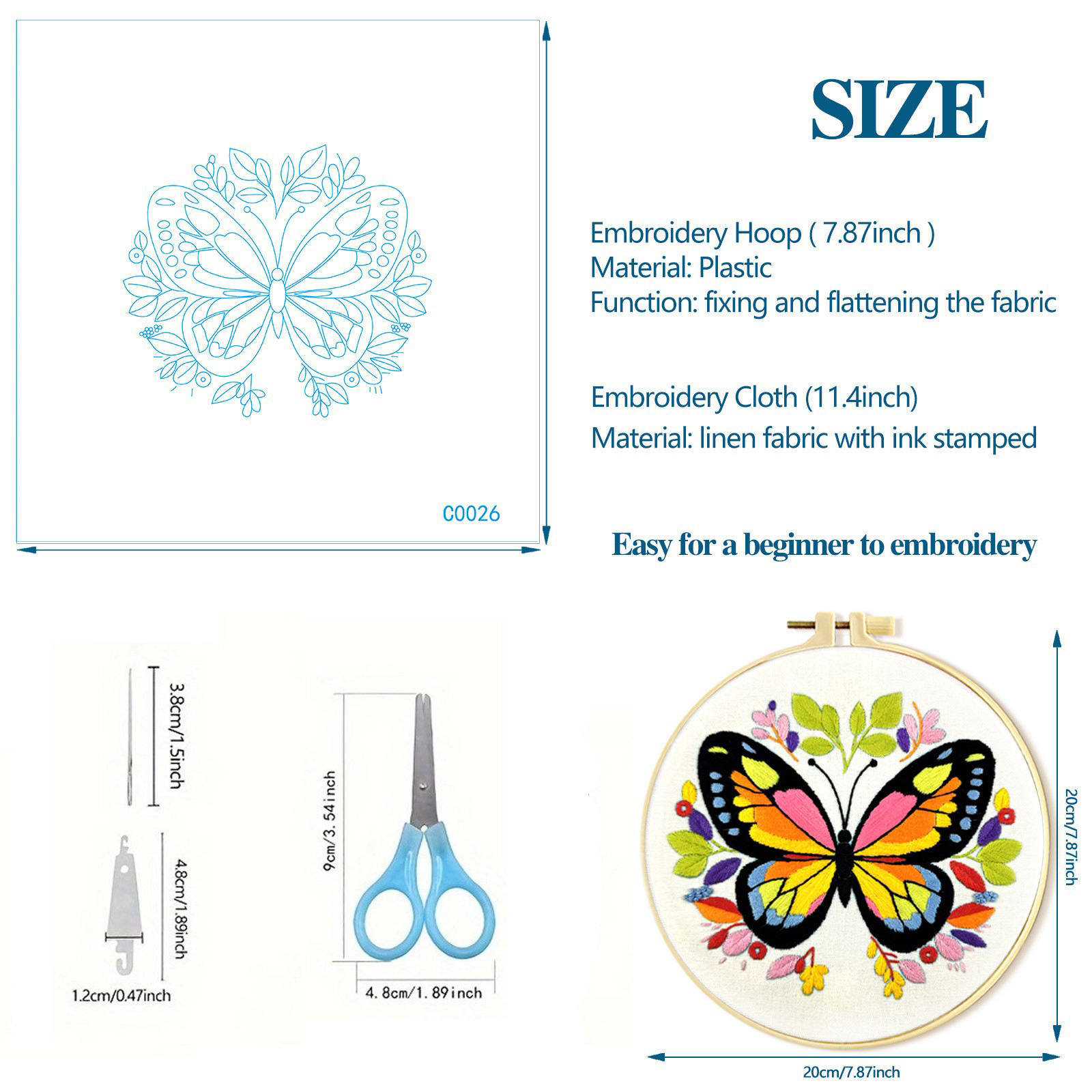 Mona Lisa Royal Cross Stitch Cross-bordados de mariposas de flores de nuevo estilo transfronterizo