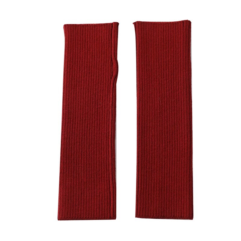 Wool Gloves Knitted Gloves Men's and Women's Arm Protection Arm Rasher Sleeve High Elastic Half Finger Wrist Protection Sleeve Stitching Fake Sleeve