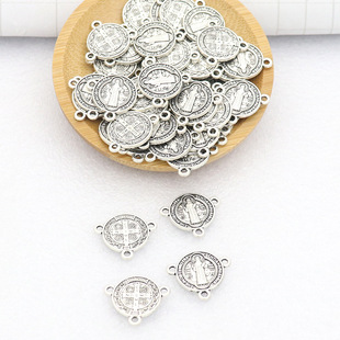 Retail and wholesale cross-border supply three-hole three-way necklace rosary pendant metal vintage bracelet accessories jewelry pendant