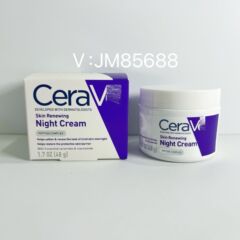 跨境专供现货Cera适乐乳ve肤木果油多肽抗皱保湿晚霜紫色48g批发