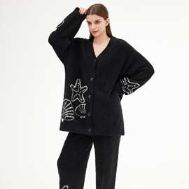 YUXIU高定时尚软绵绵半边绒睡衣女冬季加厚抗静电高颜值家居服套