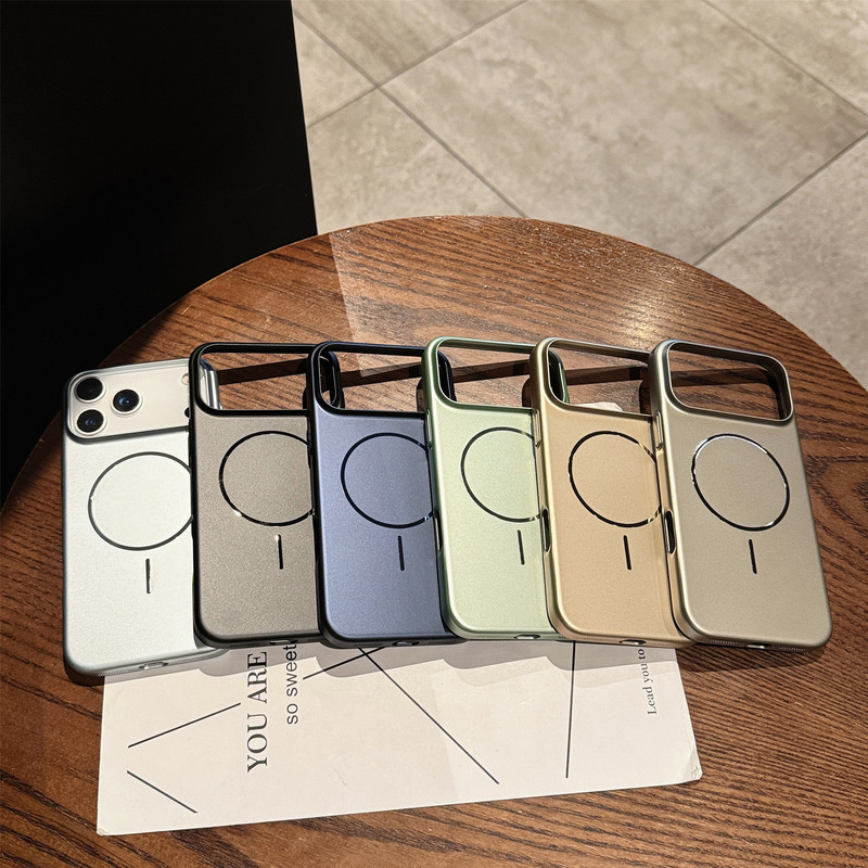 适用iPhone17细圈磁吸手机壳苹果16纯色15超薄14磨砂防摔保护套13|undefined