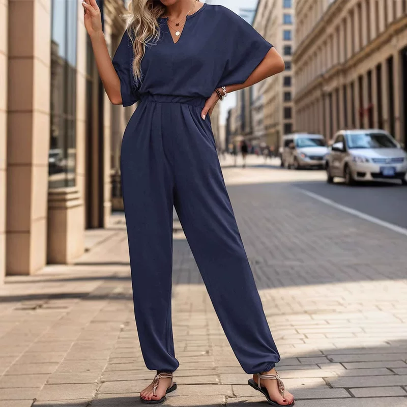 Summer overall, solid trousers, design bodysuit, Amazon, European style
