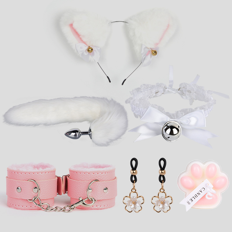 Sm趣味道具セット福瑞制御束縛調教道具尻尾肛門プラグ首輪手錠乳クリップ成人用品