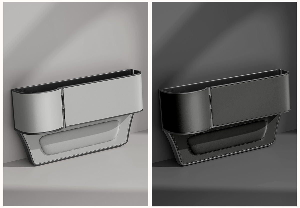 Car seat gap storage box with spring rack, multifunctional car cup holder, large-capacity in-car storage box, new model