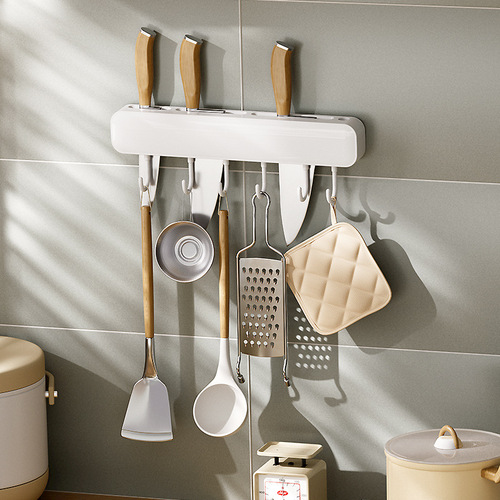 Yimijia kitchen rack hook knife holder wall-mounted wall-mounted hook kitchen utensil rack spoon shovel storage rack
