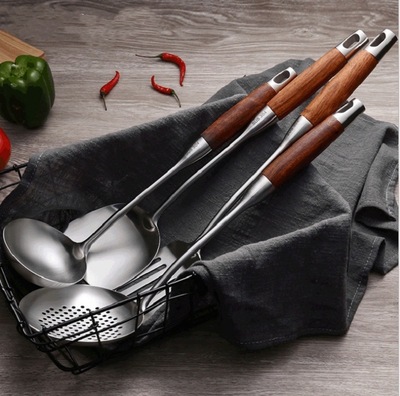 304不锈钢厨具 花梨木炒铲隔热实用木柄锅铲汤勺漏勺煎铲饭勺粉扒