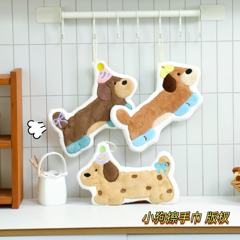 Copyright Hangable Thickened Super Absorbent Cute Cartoon Hand Towel Coral Fleece Small Square Kitchen Bathroom Dual-Use Copyright Hangable Thickened Super Absorbent Cute Cartoon Hand Towel Coral Fleece Small Square Kitchen Bathroom Dual-Use
