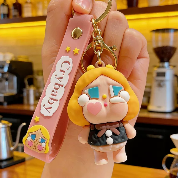High-End Crybaby Keychain Small Pendant Cute Keychain Small Gift Keyring Gift Backpack Pendant Cute