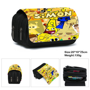 Foreign Trade Hot-Selling Rhythm Box Student Pencil Case Cute Simple Storage Stationery Box Children's Large-Capacity Stationery Box