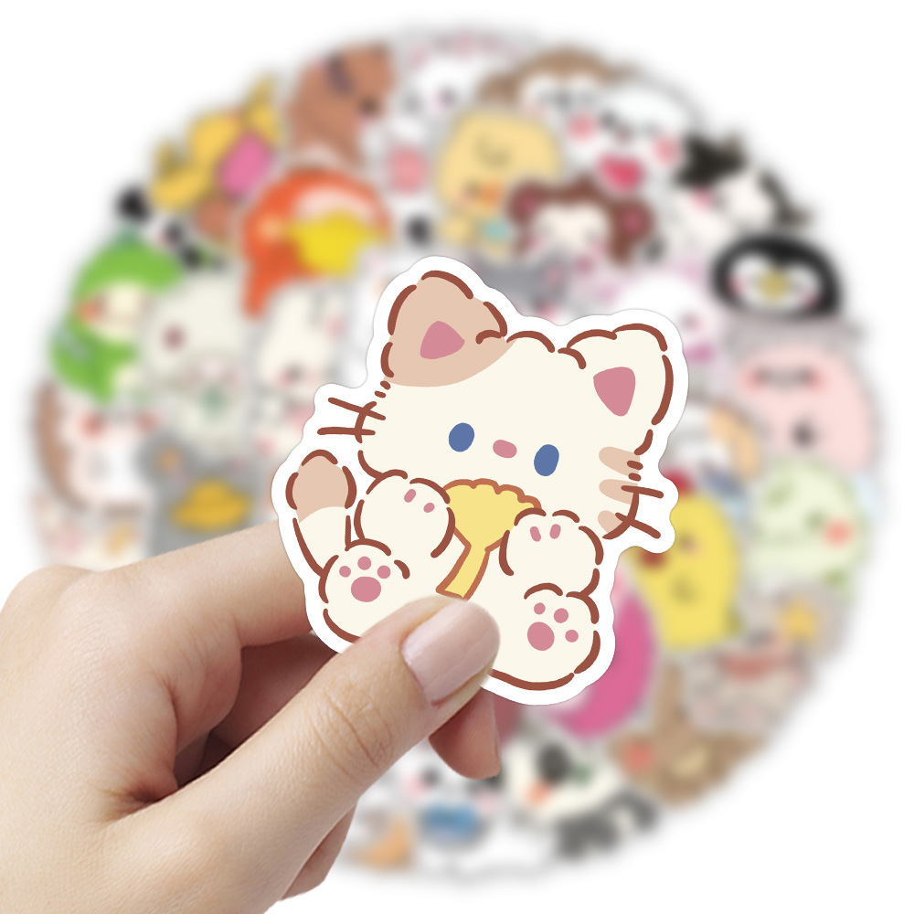 21g Weight Stickers Stationery Type 1 Set Quantity Learning Occasion PVC self-adhesive Material Animal, Cartoon Pattern Cute Style 1 Set Animal Cartoon Learning PVC Self-adhesive Cute Stickers 28