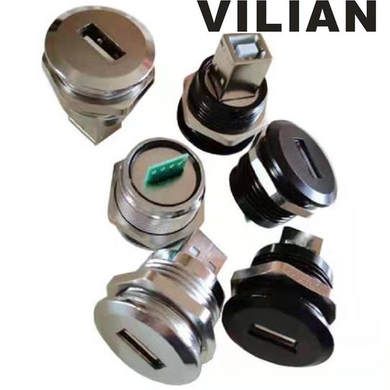 Panel Drilling 24 Metal Round D-Type Rj45 Network Interface Usb-Abc Female HDMI Aviation Socket Waterproof