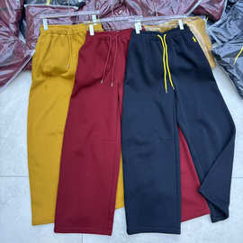 弯刀裤南油秋冬款松弛感棉质刺绣小马BB绒亲肤透气阔腿版工厂直销