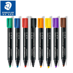 德國STAEDTLER施德樓350油性防干麥克筆馬克筆紅藍紫黑方頭記號筆
