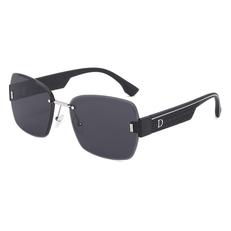 Nuevas gafas de sol de montura grande de moda, letras D, gafas de sombra para exteriores, celebridades de Internet personalizadas, gafas de sol de tiro callejero, transmisión en vivo