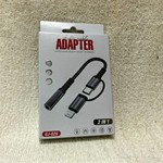 Type-C+Lightning二合一音频转接头尼龙编织听歌耳机线控转接线头