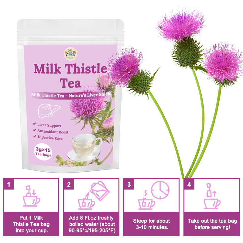 Milk Thistle Liver Tea, Stay up Late and Drink Milk Thistle Tea, Cross-Border Export Tea Tk Hot Sale