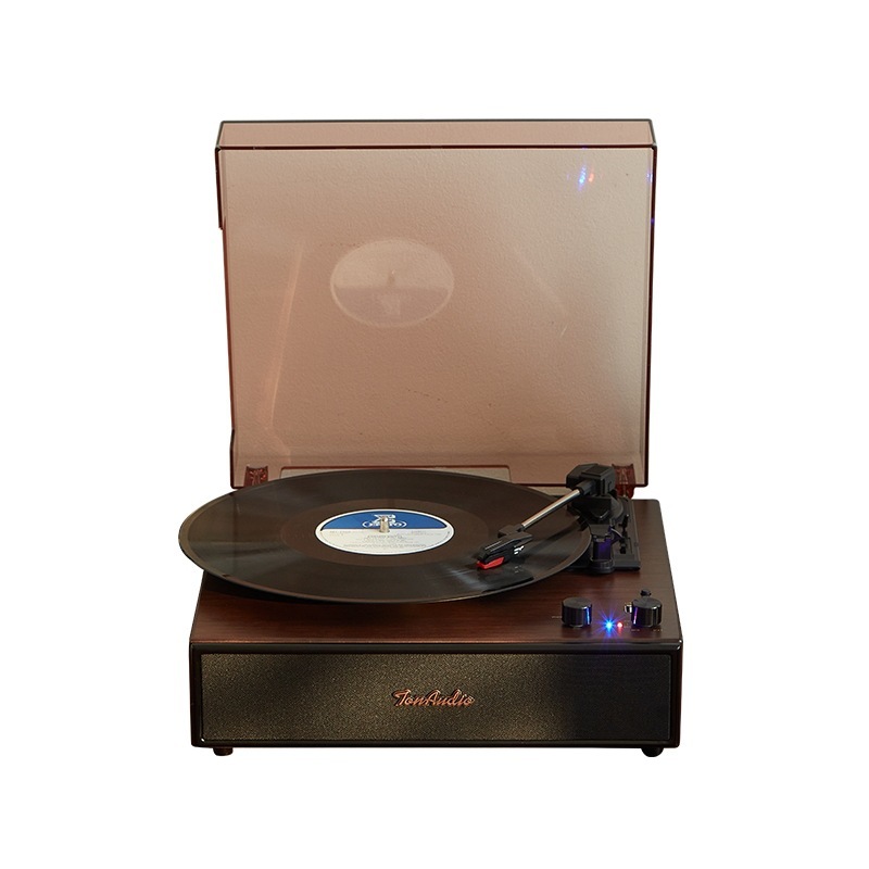唐典の黒いゴムのレコード機の贈り物の携帯電話のレコード機の復古の蓄音機のbluetoothのスピーカーの客間の音響の一体機|undefined