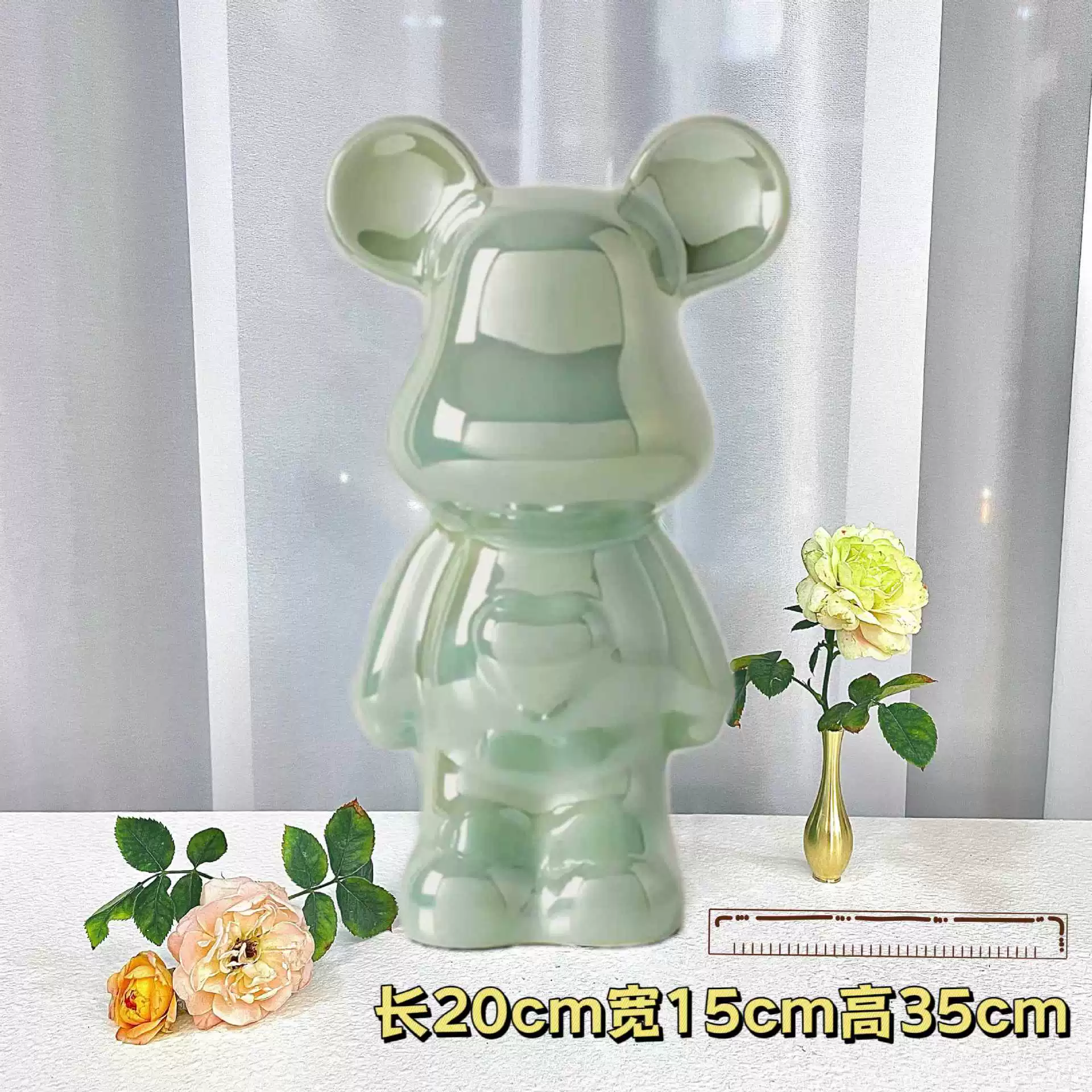 Керамическая фигурка Care Bear, светлая люксовая декорация, глянец, разные размеры и цвета