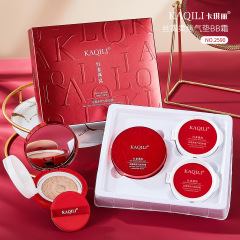 Kaqili 紅参エアクッションソフトフォーカススムーズエアクッション bb クリーム無料交換コンシーラーエアクッションメイクを落とすのが簡単ではないパウダー