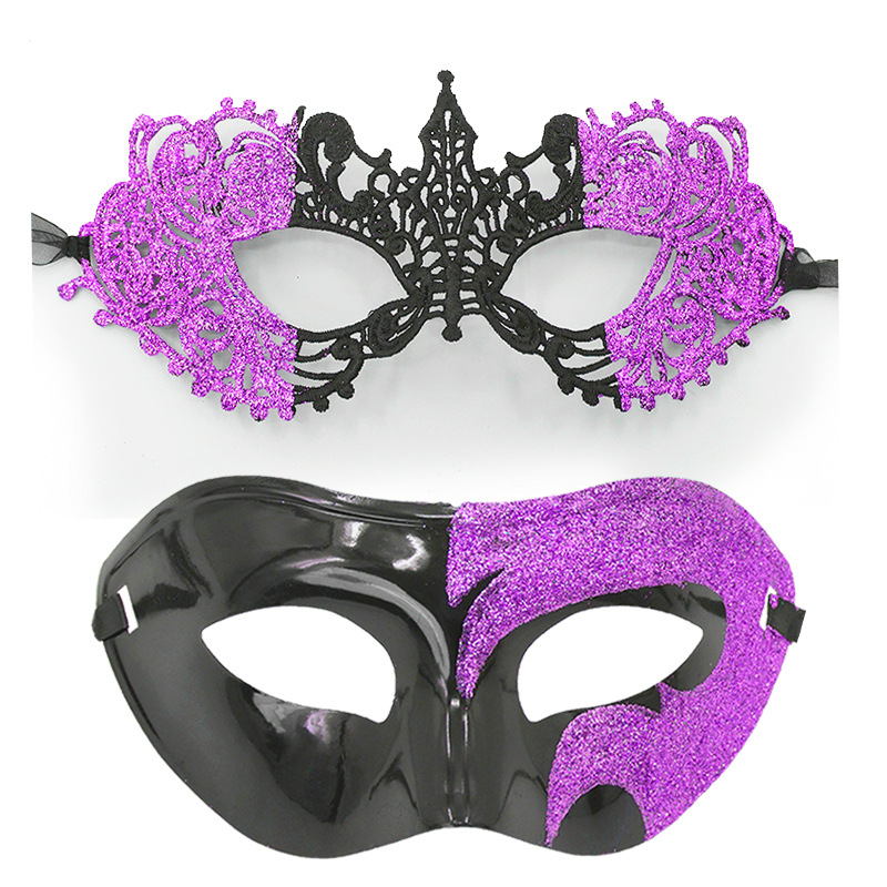 Halloween encaje pequeña punta máscara de polvo para mujeres pareja baile de masquilla mitad cara princesa máscara de disfraz